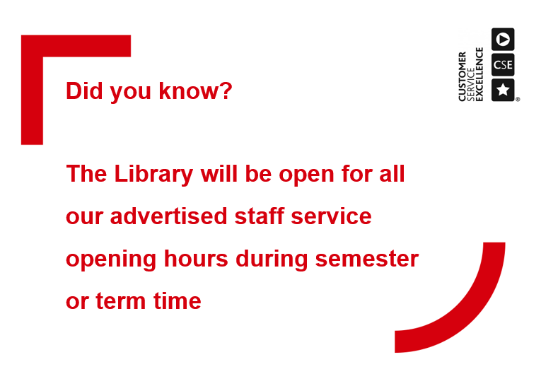CSE Shout Out - Opening Hours